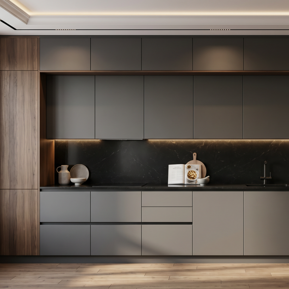 Прямая кухня «Графит Вуд 3.0»