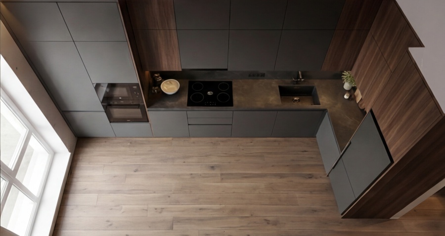 Угловая кухня «Графит Корнер 3.4»