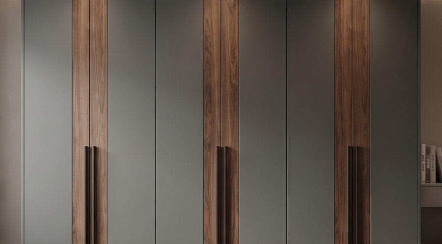 Распашной шкаф «Графит Вуд 2.4»