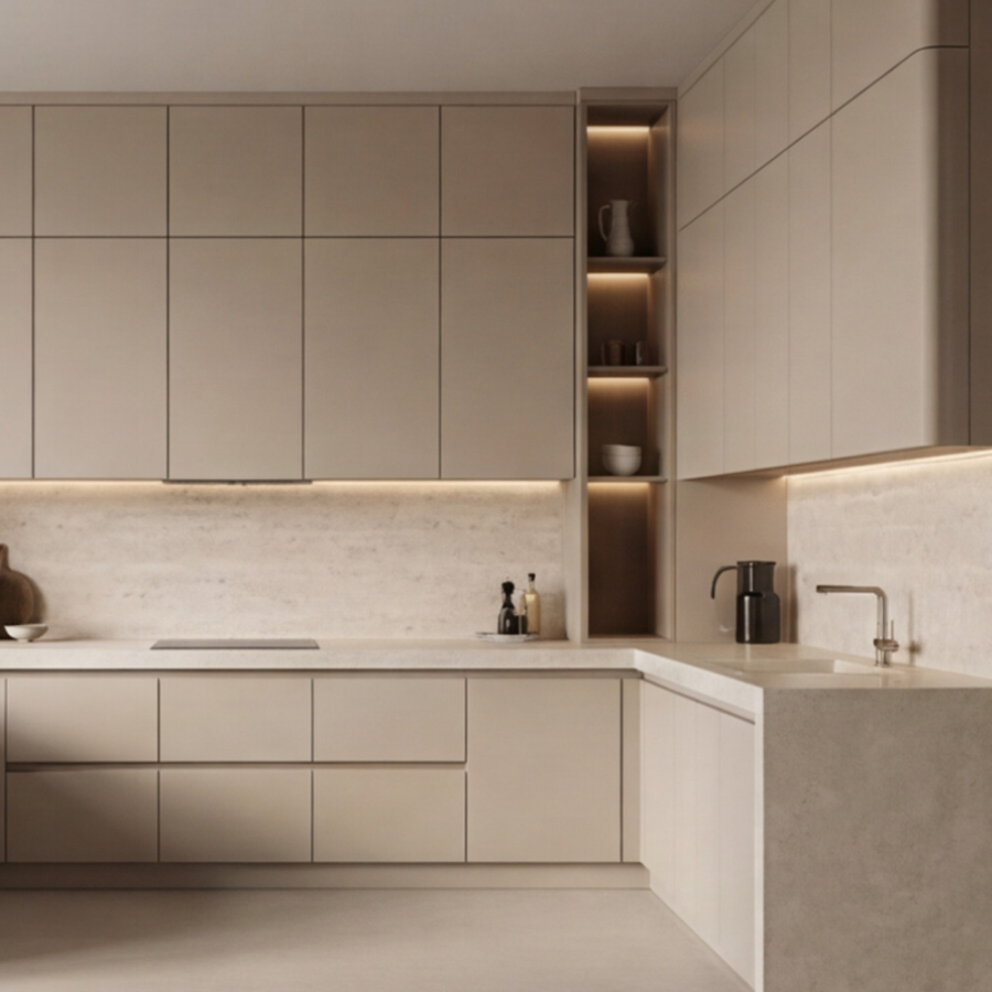 Прямая кухня «Сканди Уайт 2.4»