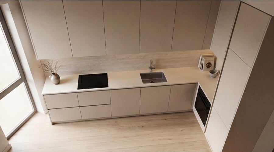 Угловая кухня «Травертин Корнер 4.0»