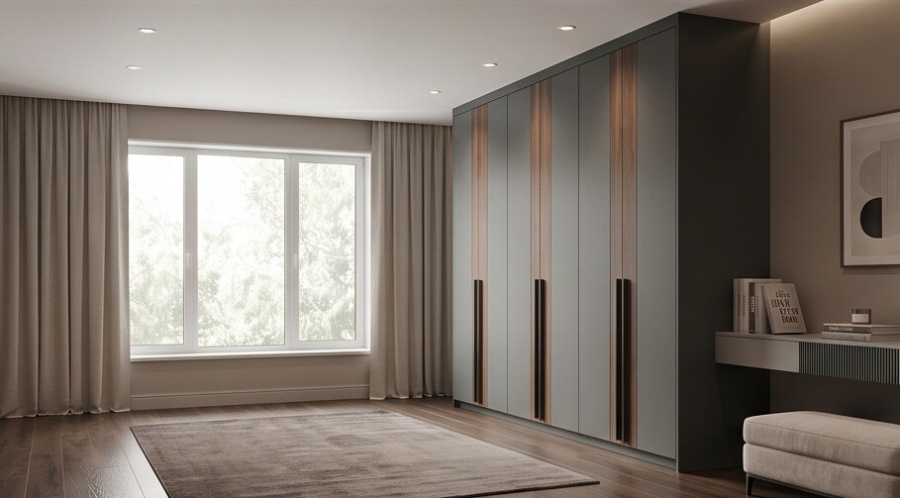 Распашной шкаф «Графит Вуд 2.4»