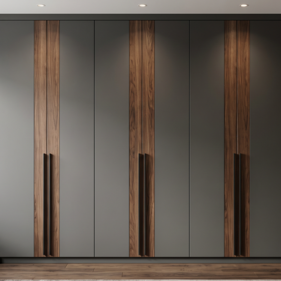 Распашной шкаф «Графит Вуд 2.4»