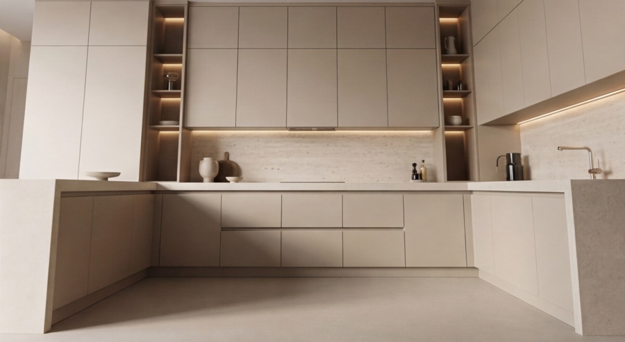 Прямая кухня «Сканди Уайт 2.4»