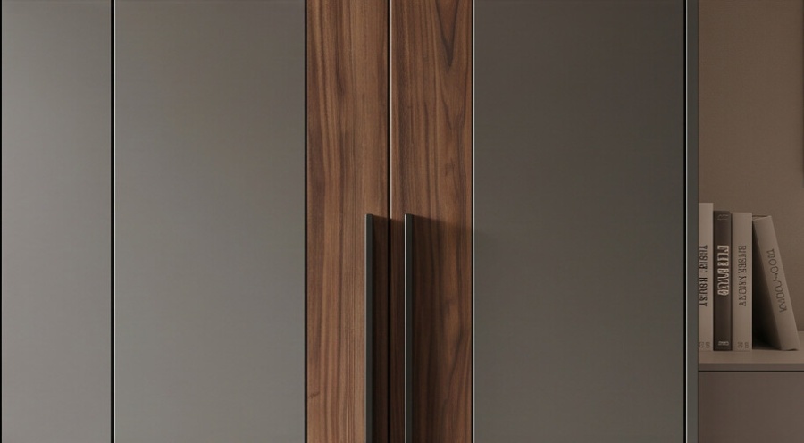 Распашной шкаф «Графит Вуд 2.4»