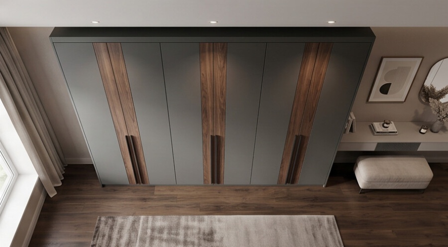 Распашной шкаф «Графит Вуд 2.4»