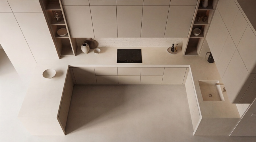 Прямая кухня «Сканди Уайт 2.4»